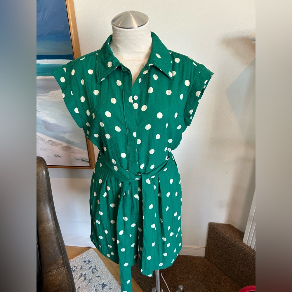 VICI Warmer Nights Polka Dot Romper, Size Small NWOT